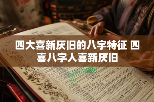 四大喜新厌旧的八字特征 四喜八字人喜新厌旧 四大喜新厌旧的八字特征 四喜八字人喜新厌旧