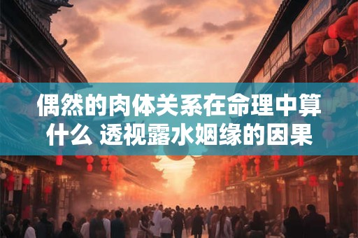 偶然的肉体关系在命理中算什么 透视露水姻缘的因果