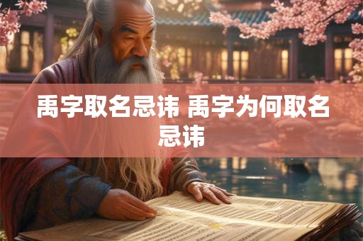 禹字取名忌讳 禹字为何取名忌讳