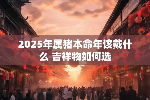 2025年属猪本命年该戴什么 吉祥物如何选