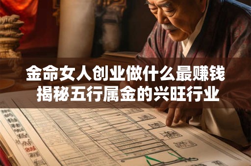 金命女人创业做什么最赚钱 揭秘五行属金的兴旺行业