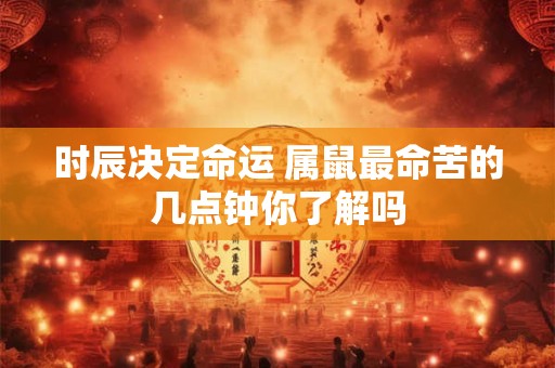 时辰决定命运 属鼠最命苦的几点钟你了解吗