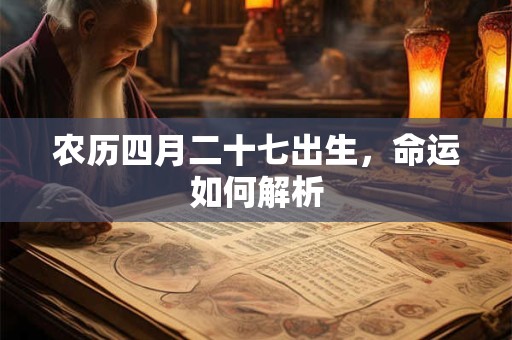 农历四月二十七出生，命运如何解析