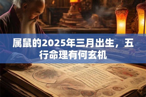 属鼠的2025年三月出生，五行命理有何玄机