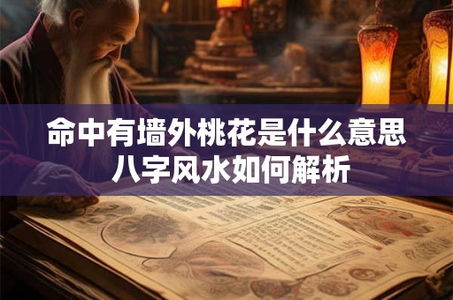 命中有墙外桃花是什么意思 八字风水如何解析