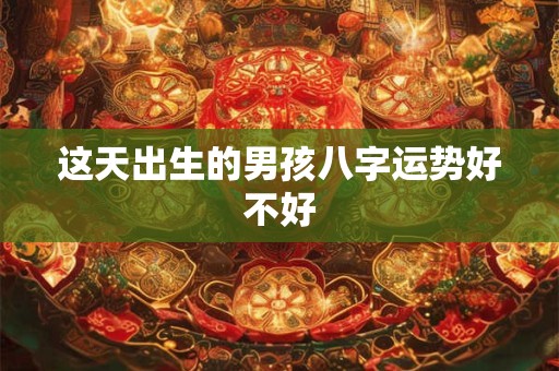 这天出生的男孩八字运势好不好