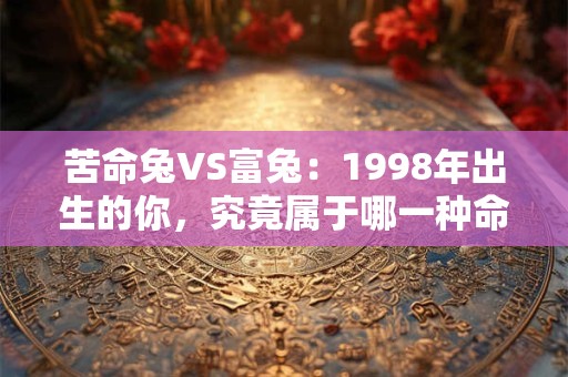 苦命兔VS富兔：1998年出生的你，究竟属于哪一种命格