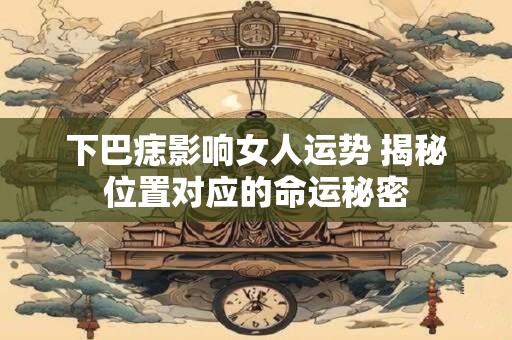 下巴痣影响女人运势 揭秘位置对应的命运秘密