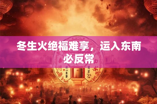 冬生火绝福难享，运入东南必反常