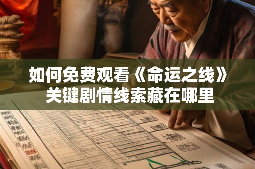 如何免费观看《命运之线》 关键剧情线索藏在哪里