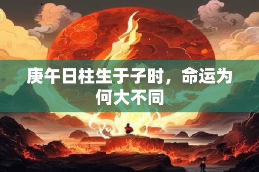 庚午日柱生于子时，命运为何大不同