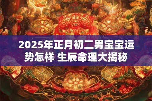 2025年正月初二男宝宝运势怎样 生辰命理大揭秘