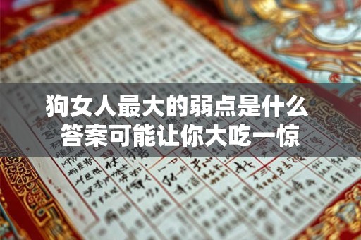狗女人最大的弱点是什么 答案可能让你大吃一惊