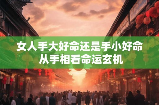 女人手大好命还是手小好命 从手相看命运玄机