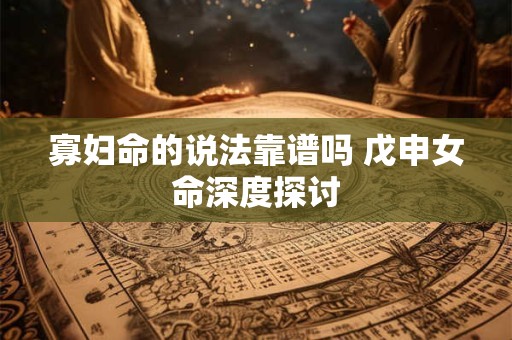 寡妇命的说法靠谱吗 戊申女命深度探讨
