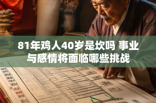 81年鸡人40岁是坎吗 事业与感情将面临哪些挑战