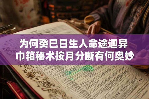 为何癸巳日生人命途迥异 巾箱秘术按月分断有何奥妙