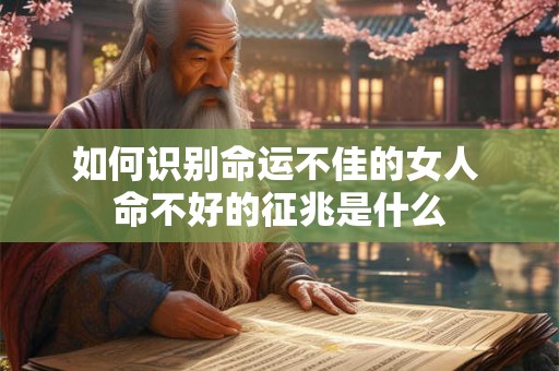 如何识别命运不佳的女人 命不好的征兆是什么