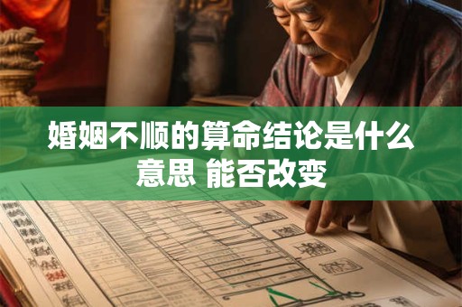 婚姻不顺的算命结论是什么意思 能否改变