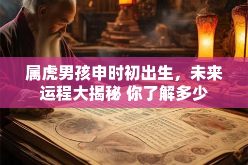 属虎男孩申时初出生，未来运程大揭秘 你了解多少