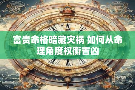 富贵命格暗藏灾祸 如何从命理角度权衡吉凶