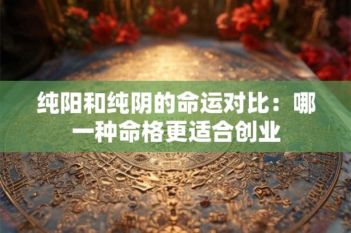 纯阳和纯阴的命运对比：哪一种命格更适合创业