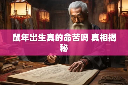 鼠年出生真的命苦吗 真相揭秘