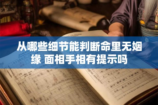 从哪些细节能判断命里无姻缘 面相手相有提示吗
