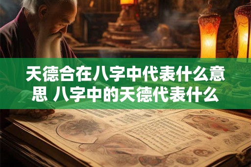 天德合在八字中代表什么意思 八字中的天德代表什么