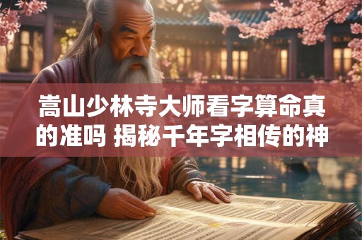 嵩山少林寺大师看字算命真的准吗 揭秘千年字相传的神秘预言