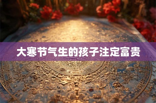 大寒节气生的孩子注定富贵