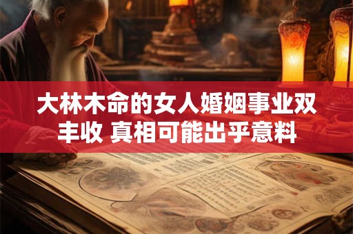 大林木命的女人婚姻事业双丰收 真相可能出乎意料