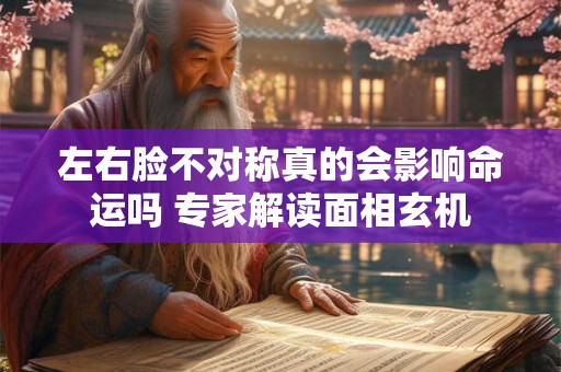左右脸不对称真的会影响命运吗 专家解读面相玄机
