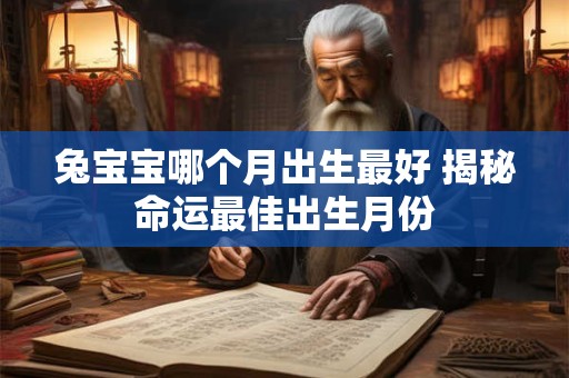 兔宝宝哪个月出生最好 揭秘命运最佳出生月份