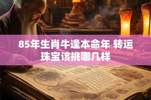 85年生肖牛逢本命年 转运珠宝该挑哪几样