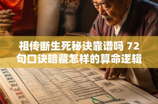 祖传断生死秘诀靠谱吗 72句口诀暗藏怎样的算命逻辑