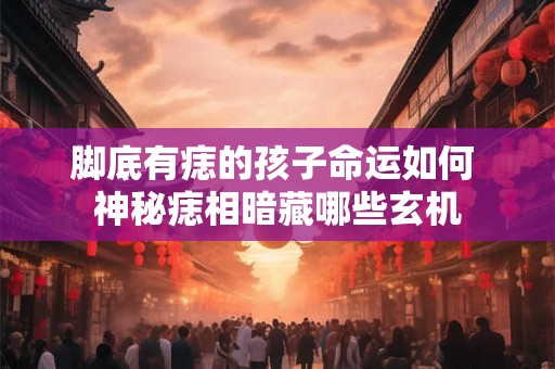 脚底有痣的孩子命运如何 神秘痣相暗藏哪些玄机