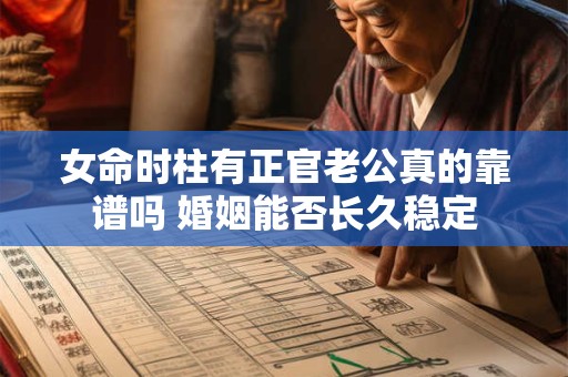 女命时柱有正官老公真的靠谱吗 婚姻能否长久稳定