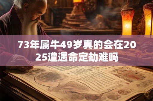 73年属牛49岁真的会在2025遭遇命定劫难吗