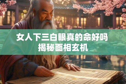 女人下三白眼真的命好吗 揭秘面相玄机