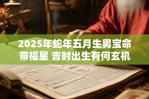2025年蛇年五月生男宝命带福星 吉时出生有何玄机