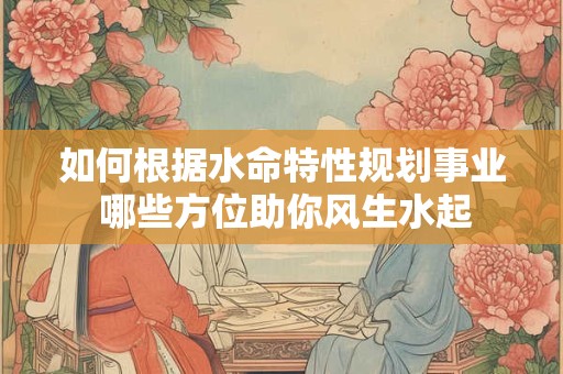 如何根据水命特性规划事业 哪些方位助你风生水起