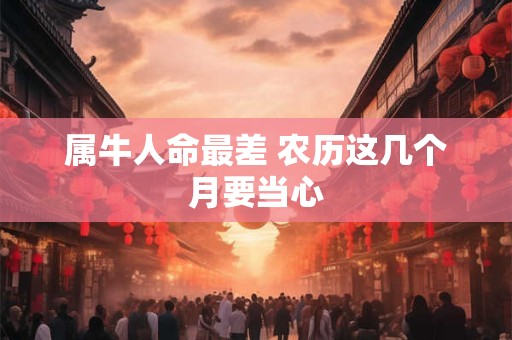 属牛人命最差 农历这几个月要当心