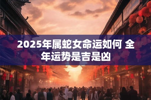 2025年属蛇女命运如何 全年运势是吉是凶