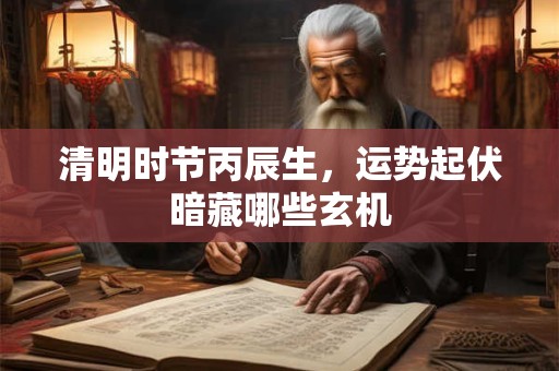 清明时节丙辰生，运势起伏暗藏哪些玄机