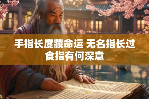 手指长度藏命运 无名指长过食指有何深意