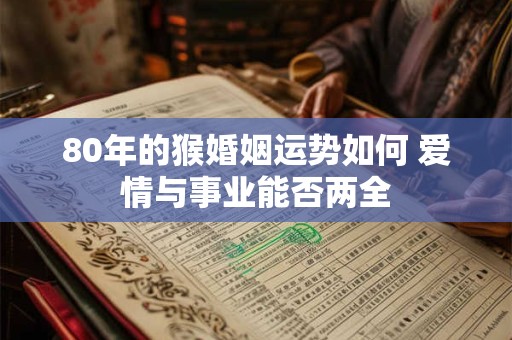80年的猴婚姻运势如何 爱情与事业能否两全