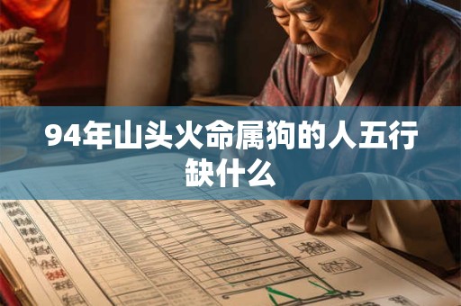 94年山头火命属狗的人五行缺什么