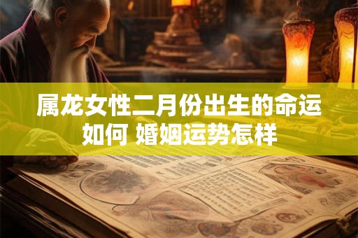 属龙女性二月份出生的命运如何 婚姻运势怎样
