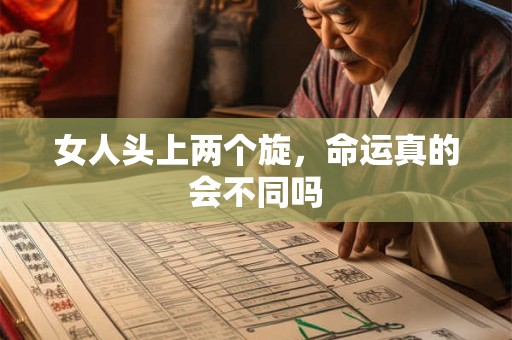 女人头上两个旋，命运真的会不同吗